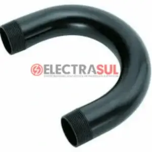 Curva 180º de PVC Rígido Preto 3 4 Com Rosca BSP Distribuidora de Material Eletrico em Canoas RS