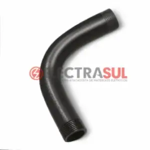 Curva 90º em PVC Rígido Preto 1 Com Rosca BSP Distribuidora de Material Eletrico em Canoas RS
