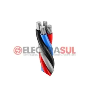 CABO DE ALUMINIO TRIFÁSICO QUADRUPLEX XLPE NEUTRO ISOLADO