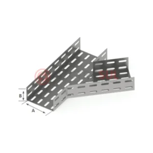 Junção à Direita 45° Perfurada para Eletrocalha, acessório para eletrocalha