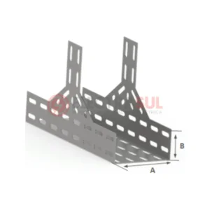 Tê Vertical Subida Perfurado para Eletrocalha, acessório para eletrocalha