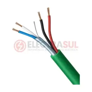 Cabo RS485 Composto para Automação com Par Blindado 300 V Verde