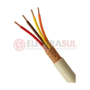 Cabo Manga Blindado com Malha de Cobre 22 a 26 AWG Extraflexível