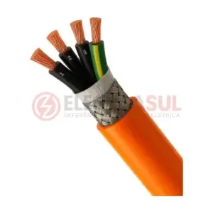Cabo para Servo Motor Blindado com Capa em TPU Laranja