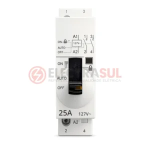 Contator Modular com Chave Manual 2 Polos (2NA) 25A 127V