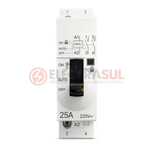 Contator Modular com Chave Manual 2 Polos (2NA) 25A 220V