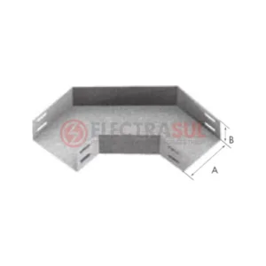 Curva Horizontal 90° Lisa para Eletrocalha, acessório para eletrocalha