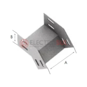 Curva Vertical Externa 45° Lisa para Eletrocalha, acessório para eletrocalha