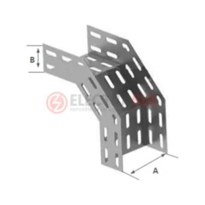 Curva Vertical Externa 90° Perfurada para Eletrocalha, acessório para eletrocalha